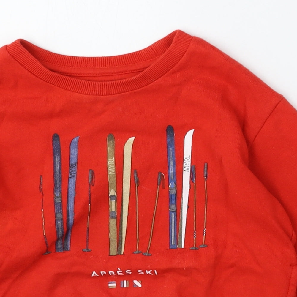 Mayoral Boys Red  Cotton Pullover Sweatshirt Size 5 Years