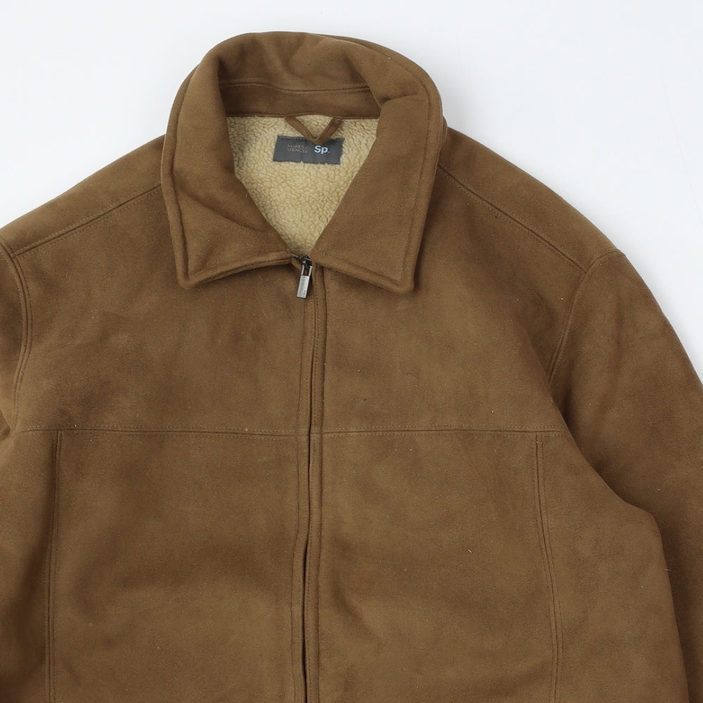 Marks and Spencer Mens Brown   Jacket  Size XL  Zip