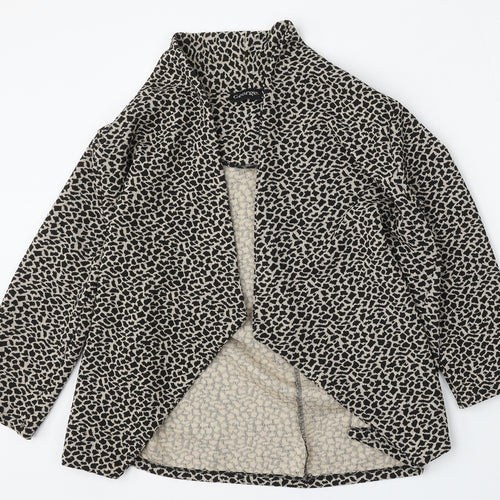 George Womens Multicoloured V-Neck Animal Print Polyester Cardigan Jumper Size 10