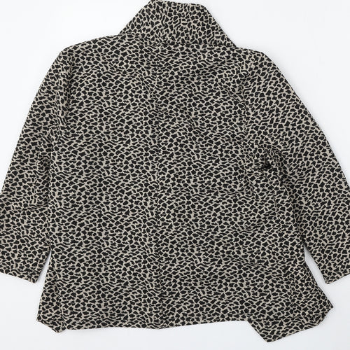 George Womens Multicoloured V-Neck Animal Print Polyester Cardigan Jumper Size 10