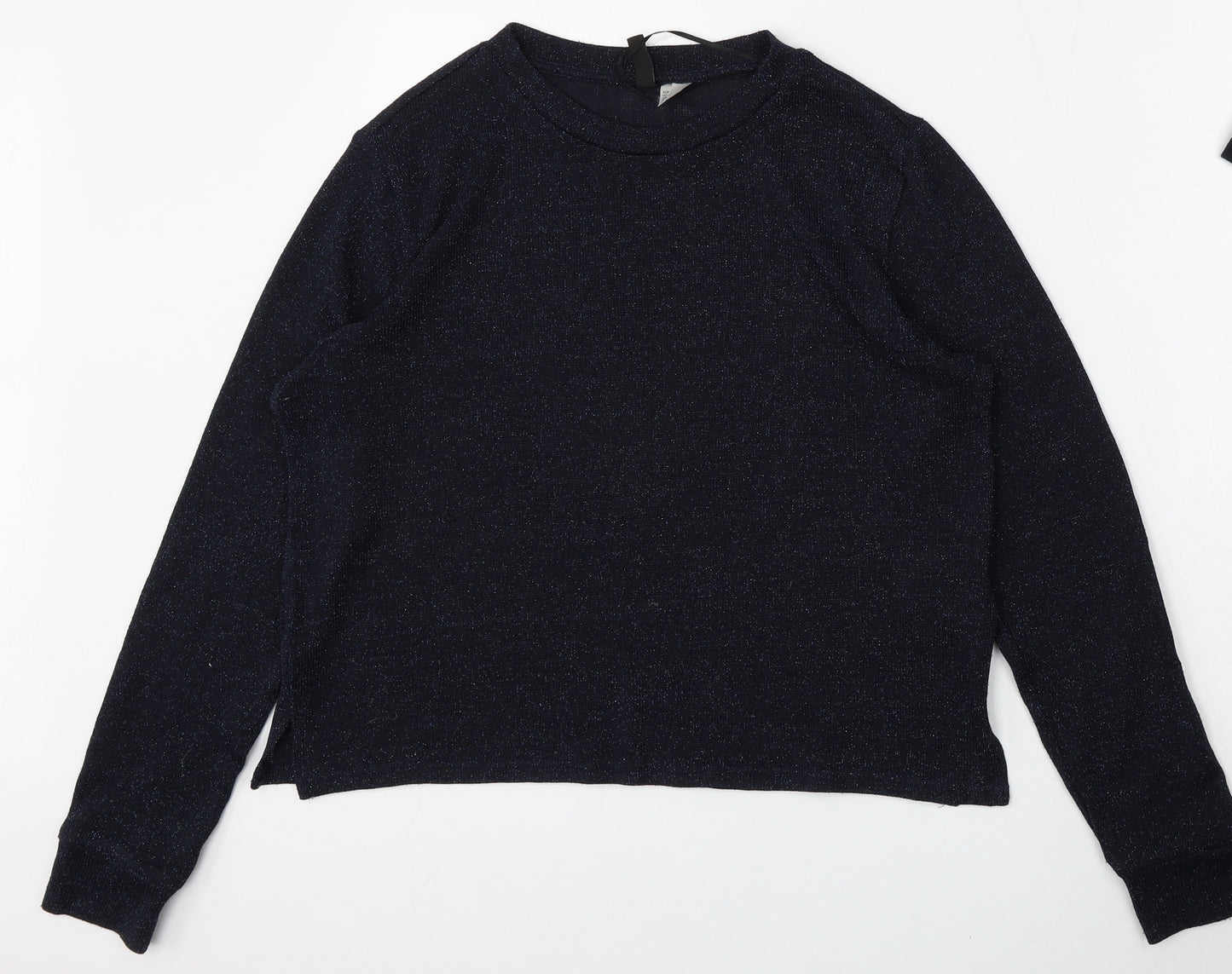 Divided Womens Blue Round Neck  Polyester Pullover Jumper Size M