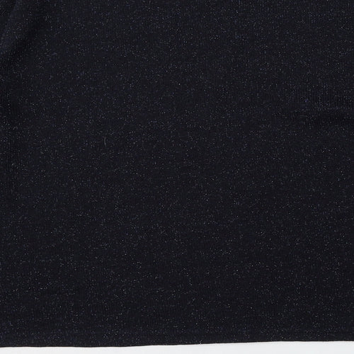 Divided Womens Blue Round Neck  Polyester Pullover Jumper Size M