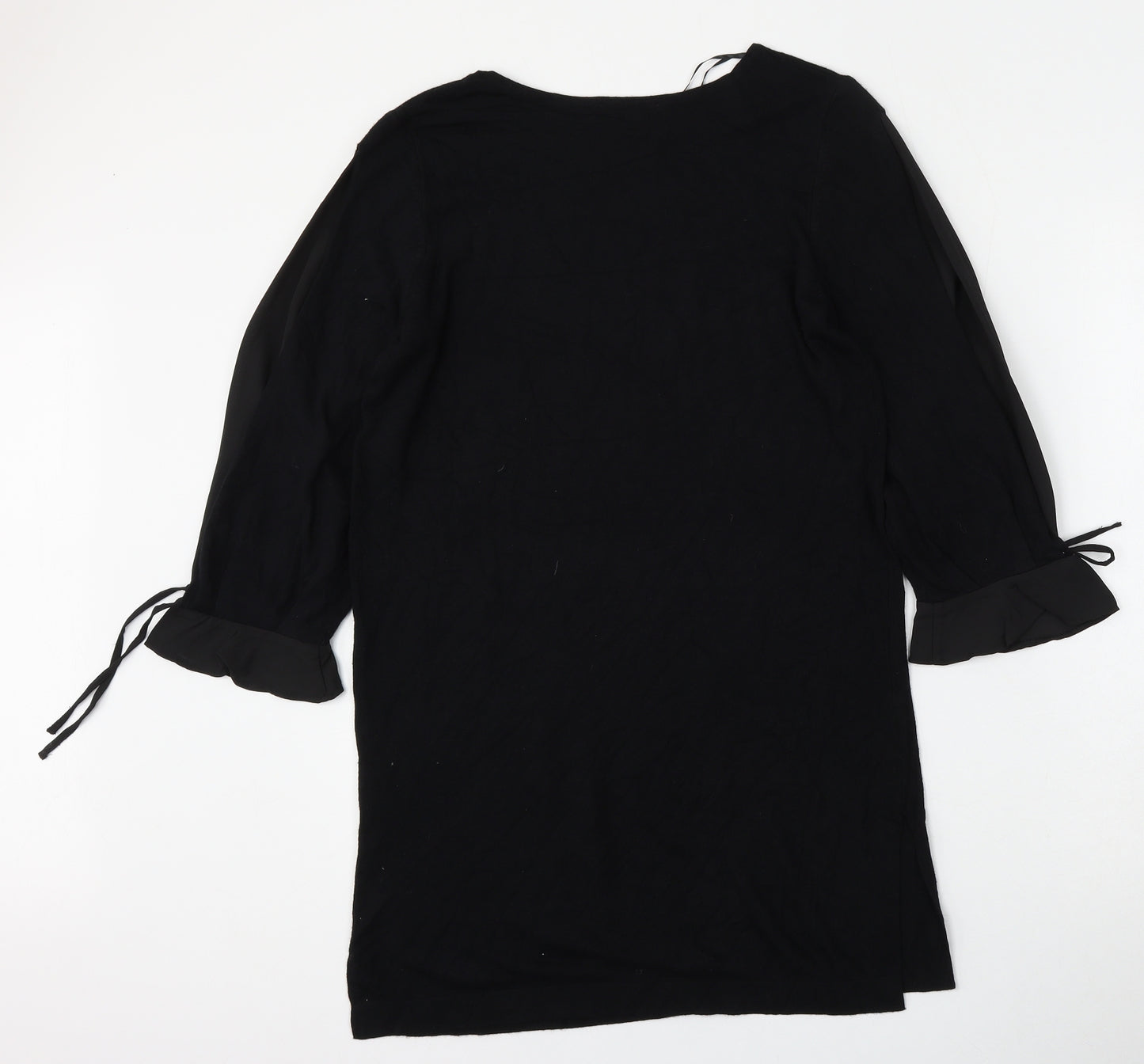 TU Womens Black Round Neck  Viscose Pullover Jumper Size 14