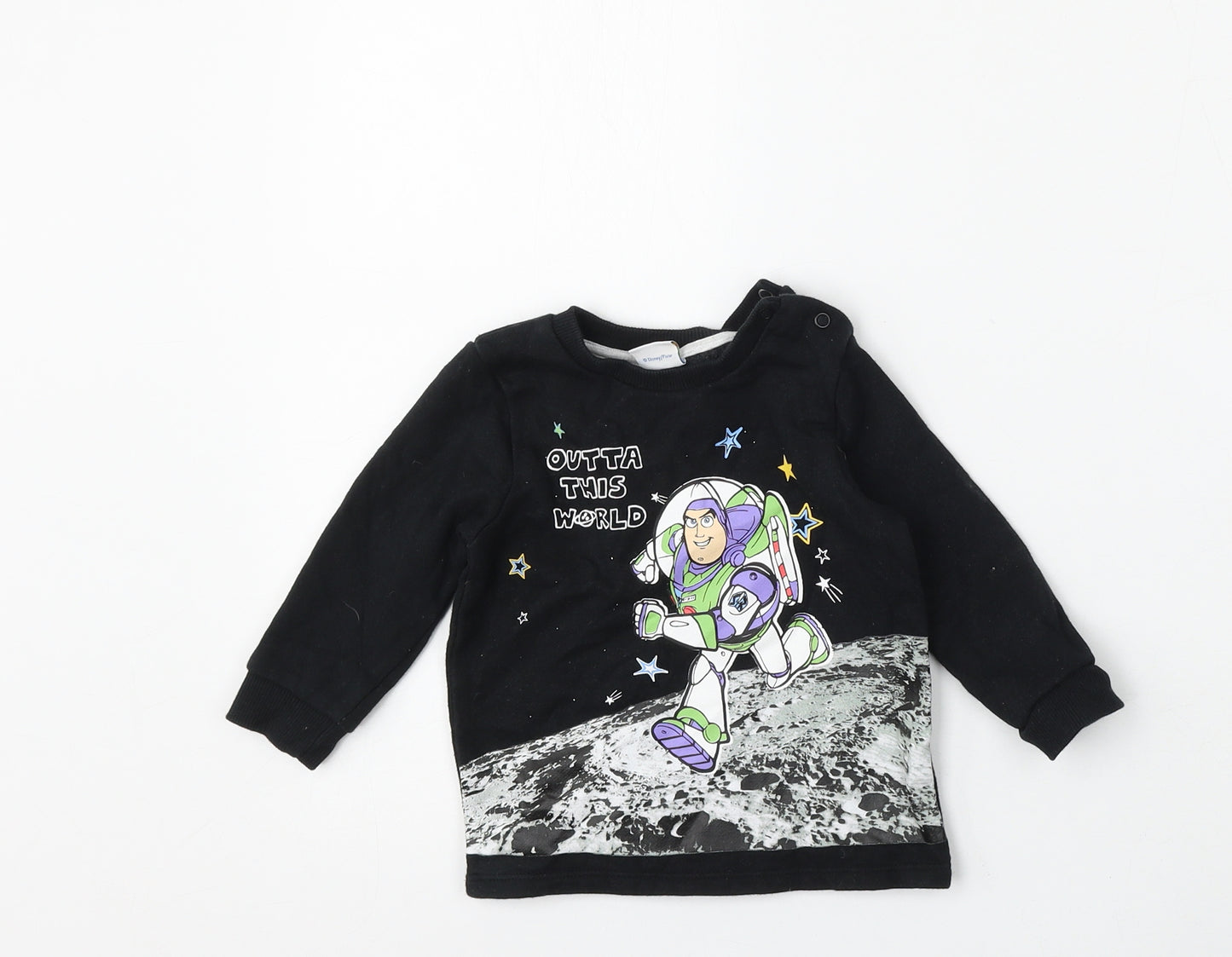 Toy Story Boys Black  Cotton Pullover Jumper Size 6-9 Months   - TOY STORY