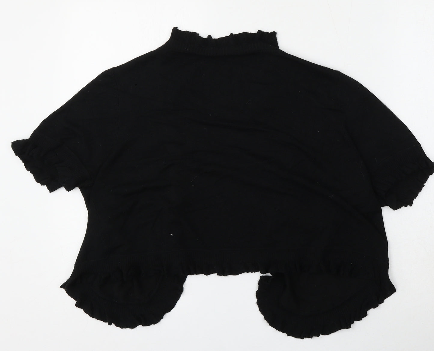 M&CO  Womens Black V-Neck  Viscose Cardigan Jumper Size L