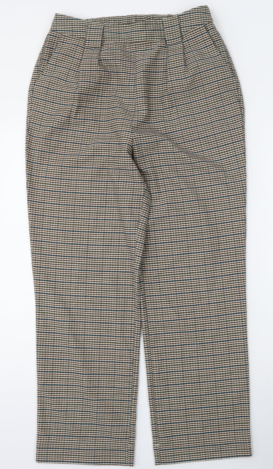 Primark Womens Multicoloured Check Polyester Trousers  Size 12 L28 in Regular