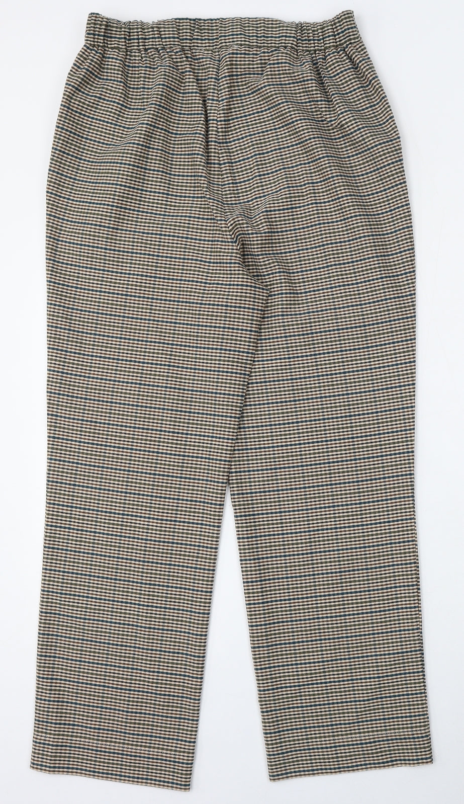 Primark Womens Multicoloured Check Polyester Trousers  Size 12 L28 in Regular