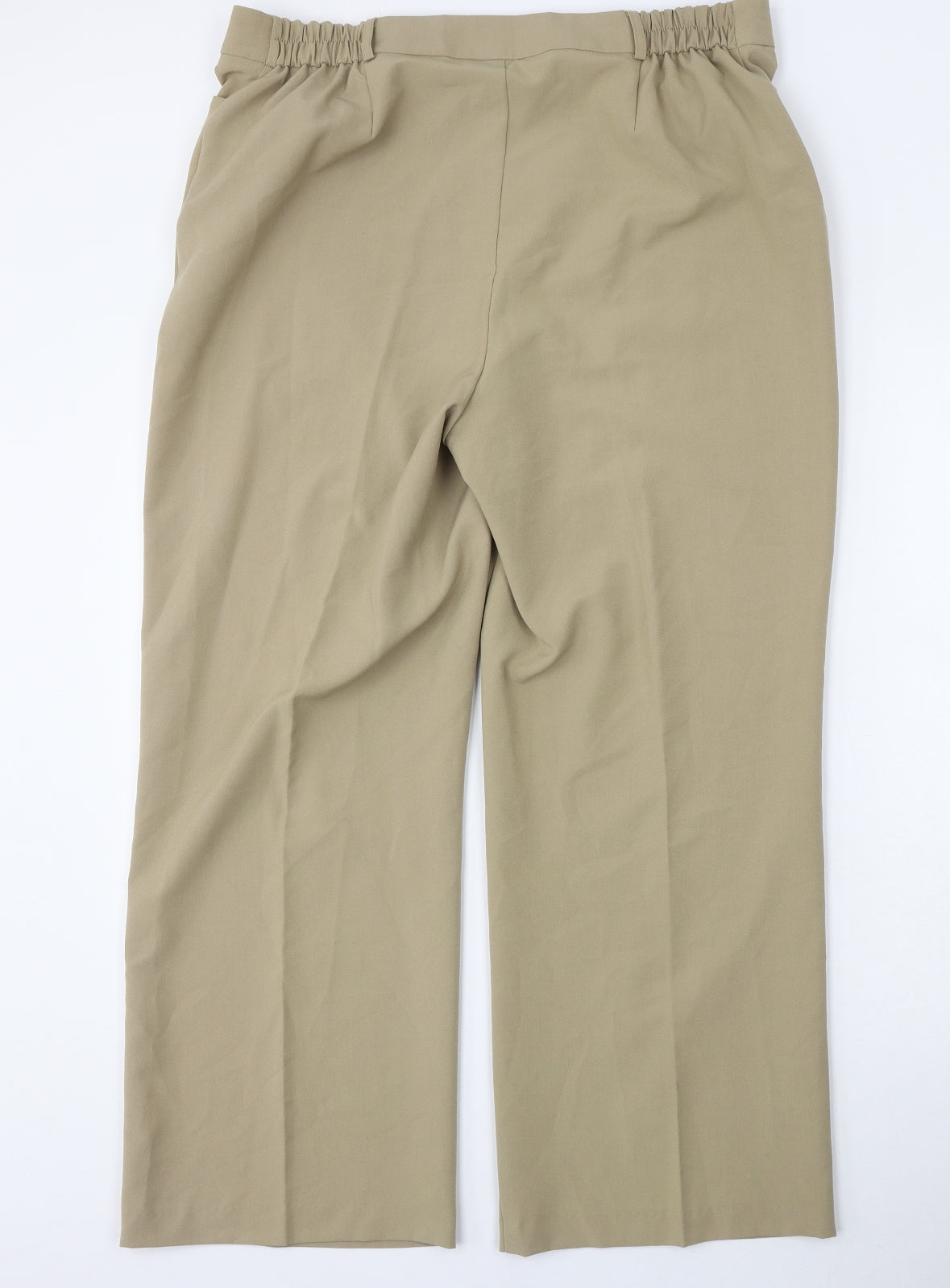Slimma Womens Beige  Polyester Trousers  Size 18 L29 in Regular