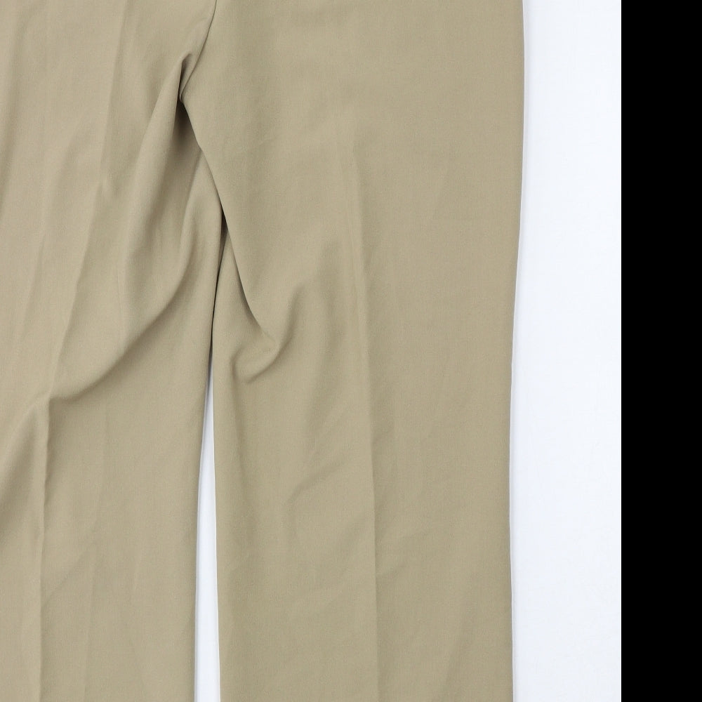 Slimma Womens Beige  Polyester Trousers  Size 18 L29 in Regular