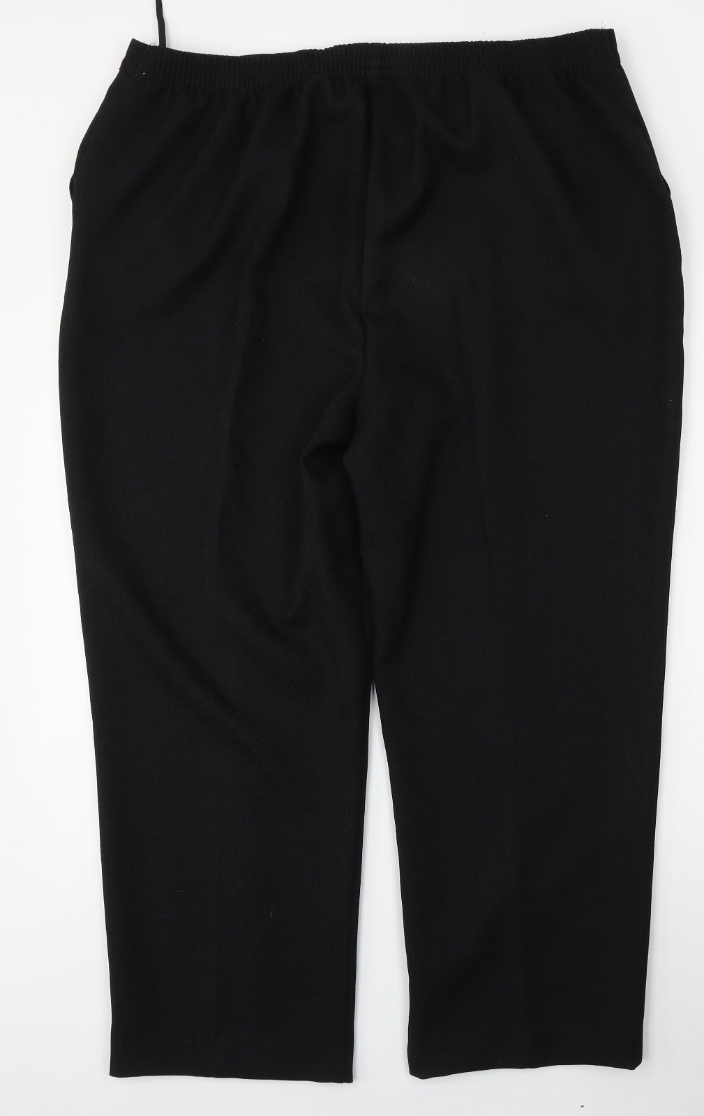 Papaya Womens Black  Polyester Trousers  Size 20 L29 in Regular