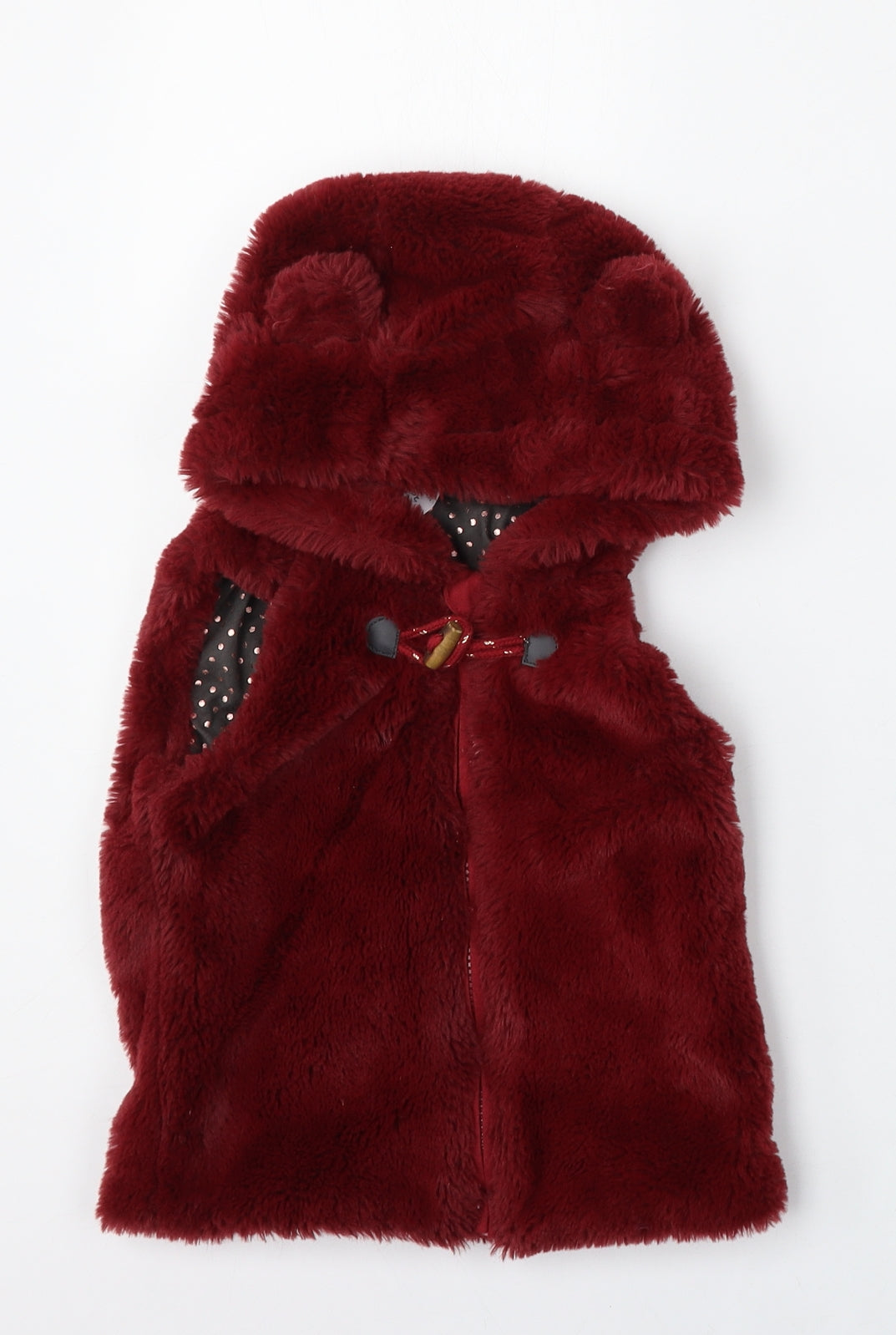 Nutmeg Girls Red   Gilet Jacket Size 3-4 Years  Zip