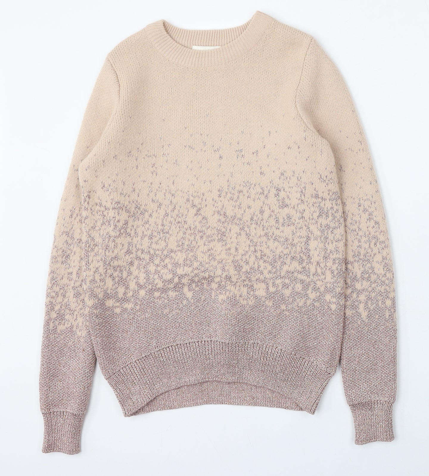 H&M Womens Pink Round Neck  Acrylic Pullover Jumper Size XS