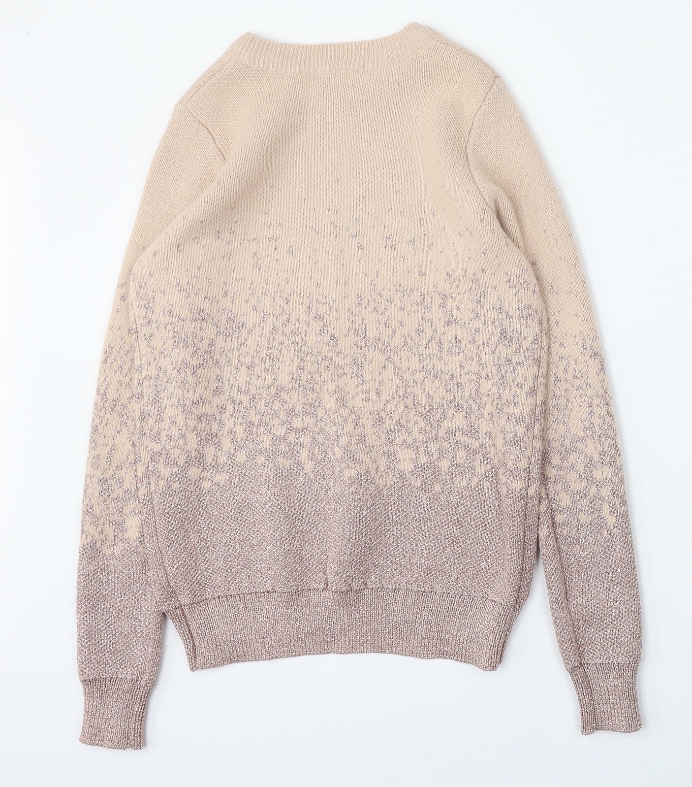 H&M Womens Pink Round Neck  Acrylic Pullover Jumper Size XS