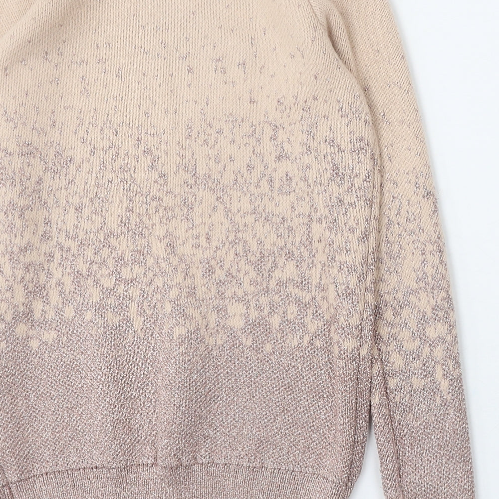 H&M Womens Pink Round Neck  Acrylic Pullover Jumper Size XS