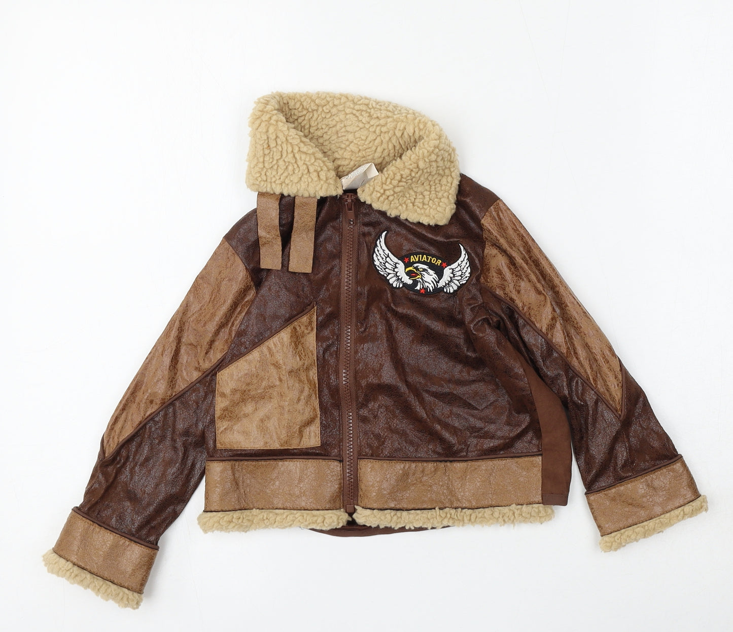 Teetot & Company Boys Brown   Jacket  Size 3-4 Years  Hook & Eye
