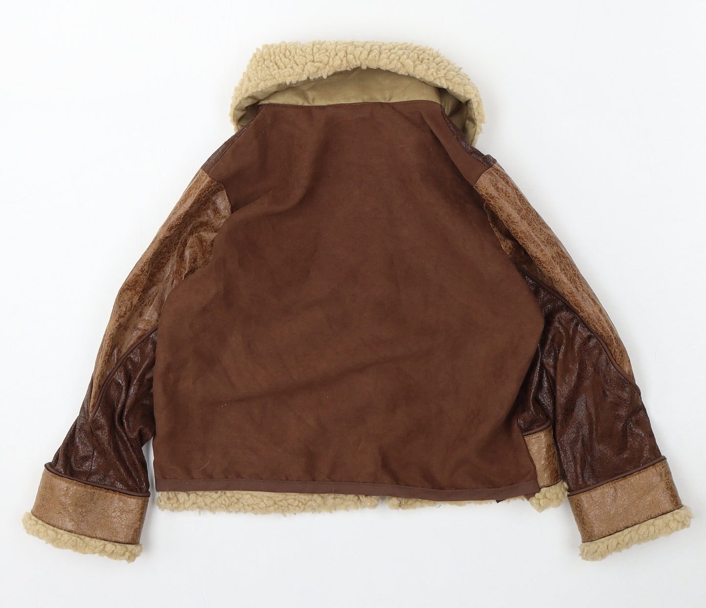 Teetot & Company Boys Brown   Jacket  Size 3-4 Years  Hook & Eye