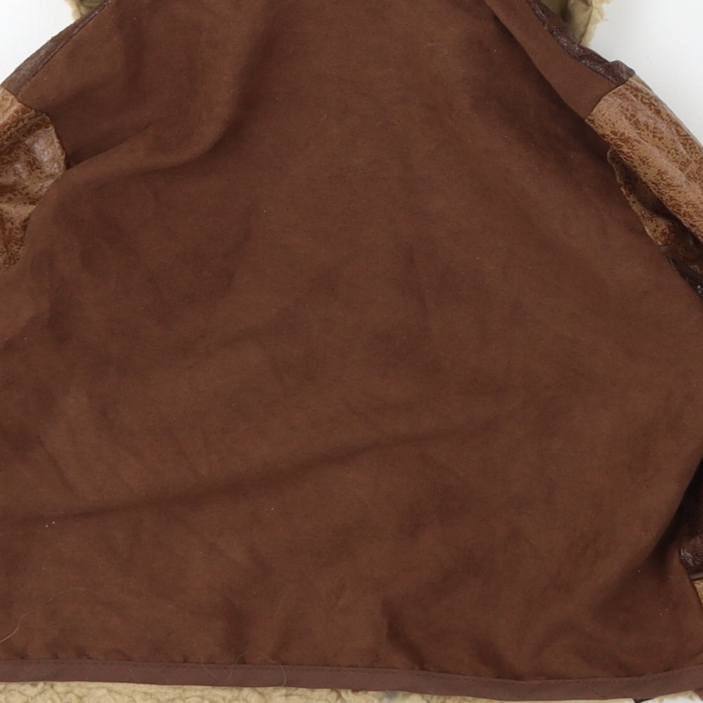 Teetot & Company Boys Brown   Jacket  Size 3-4 Years  Hook & Eye