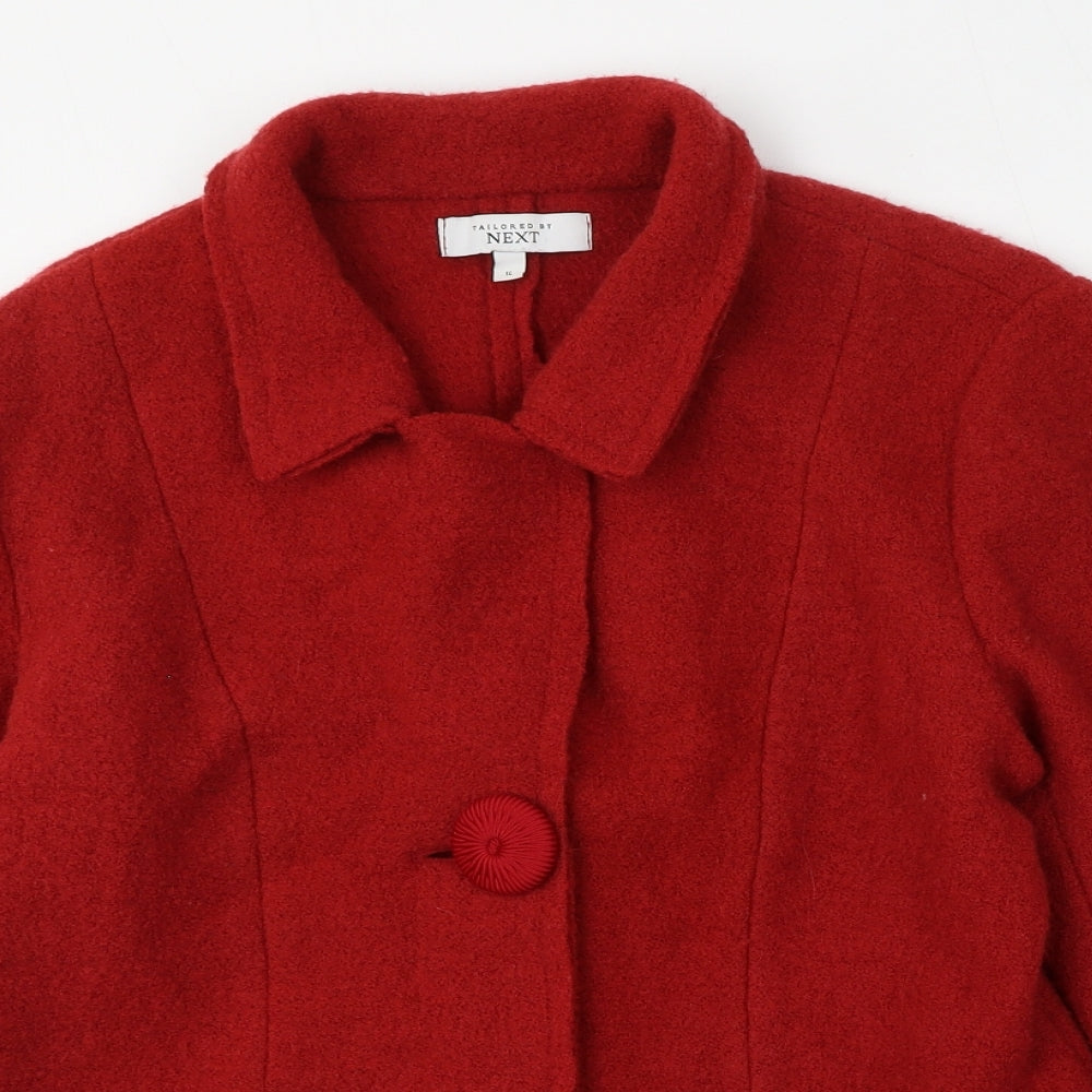 NEXT Womens Red   Jacket  Size 14  Button