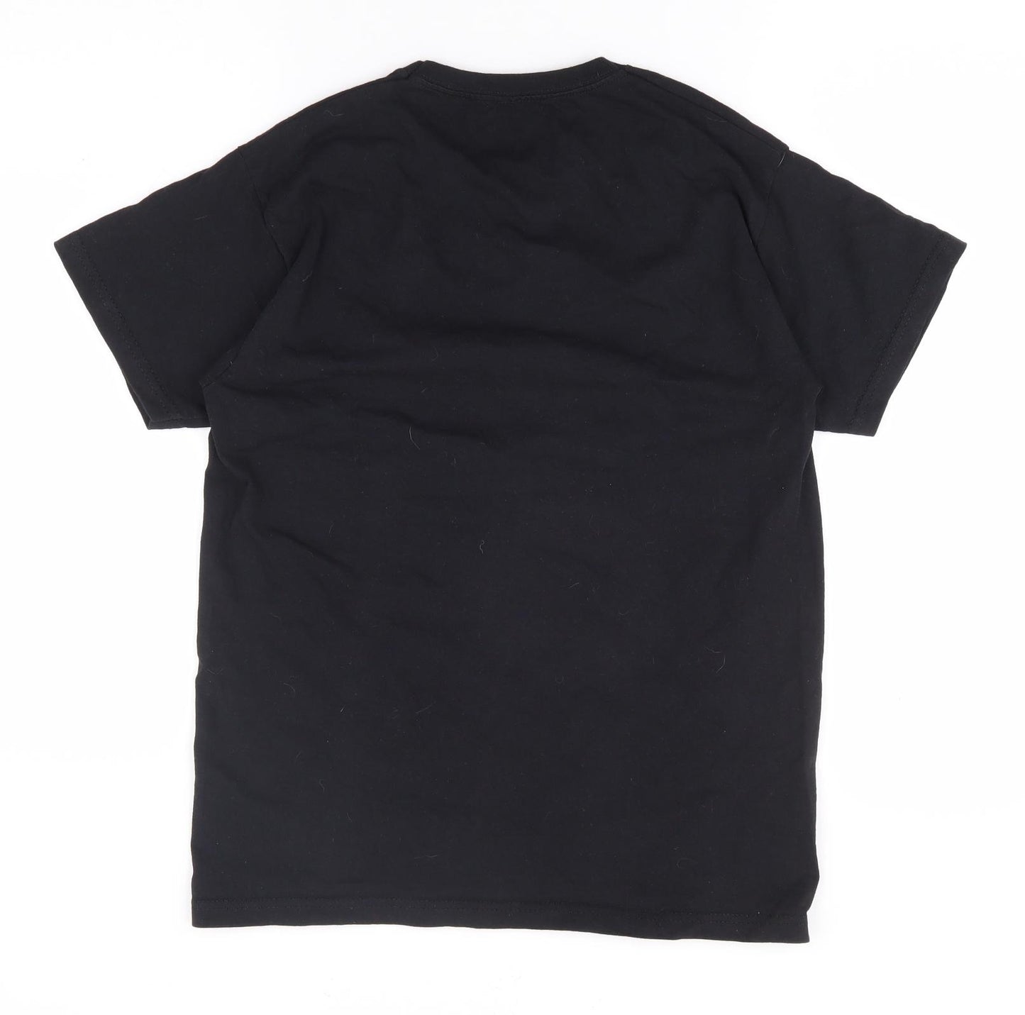Minecraft Boys Black Geometric 100% Cotton Jersey T-Shirt Size 13-14 Years Round Neck  - Minecraft