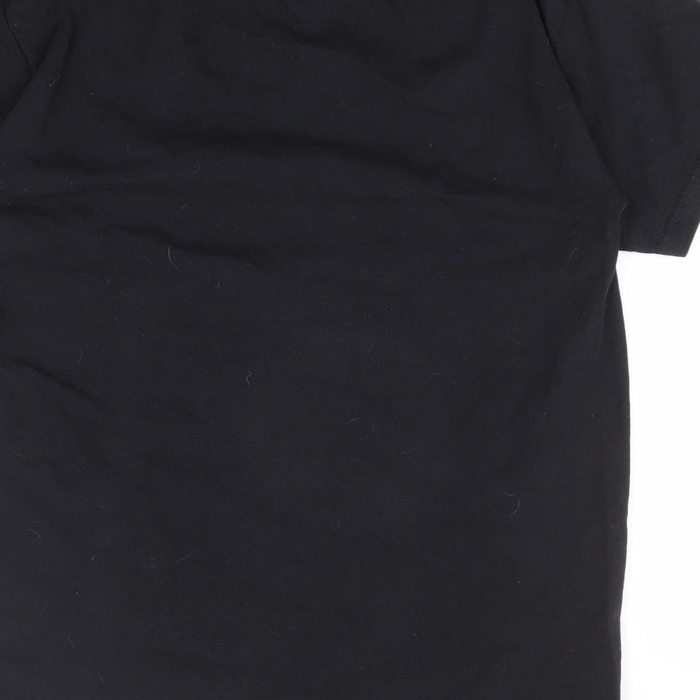 Minecraft Boys Black Geometric 100% Cotton Jersey T-Shirt Size 13-14 Years Round Neck  - Minecraft