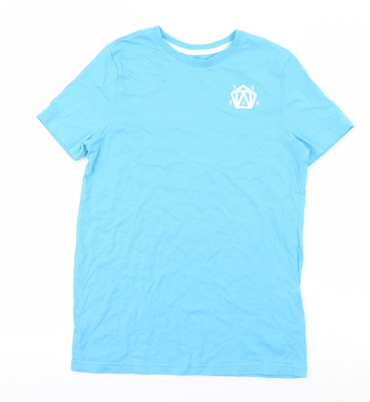 Florence + Fred Boys Blue Cotton Jersey T-Shirt Size 11-12 Years Round Neck