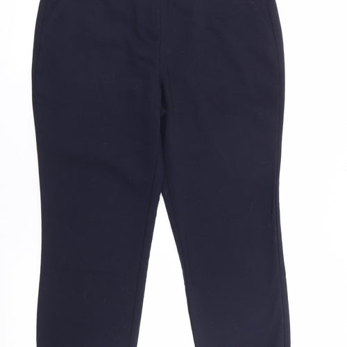 Papaya Womens Blue  Polyester Trousers  Size 12 L25 in Regular