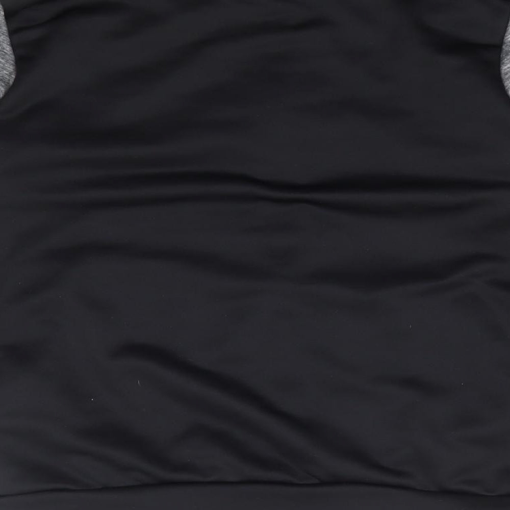 adidas Boys Black High Neck  Polyester Full Zip Jumper Size 11-12 Years  Zip