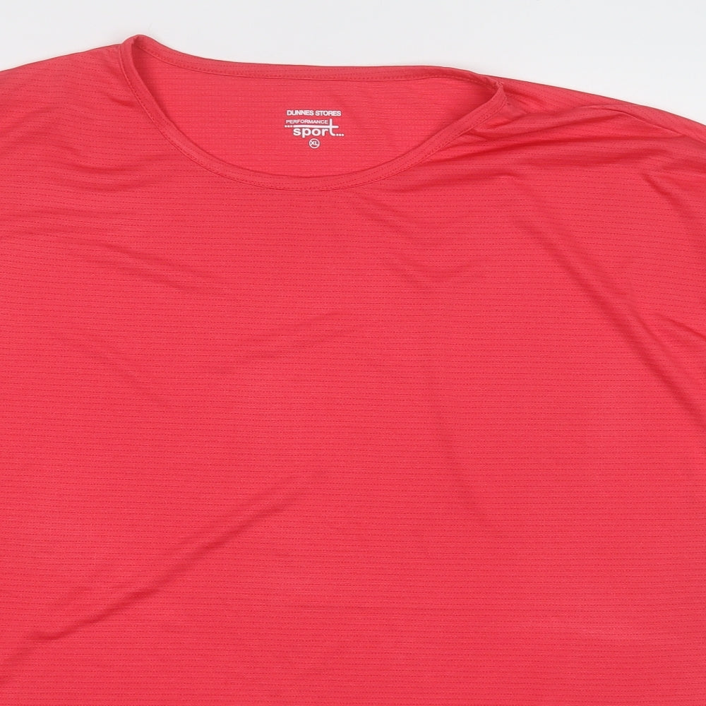 Dunnes Stores Mens Red  Polyester  T-Shirt Size XL Round Neck