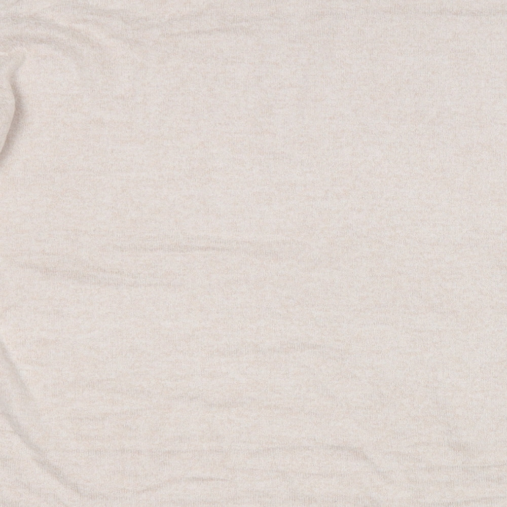 Dunnes Stores Womens Beige Round Neck  Viscose Pullover Jumper Size L