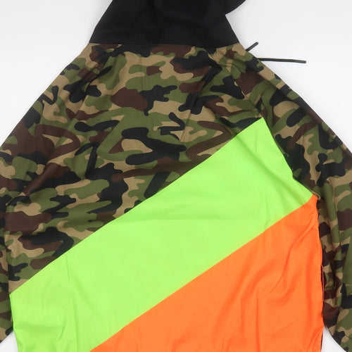 WE AR  Mens Multicoloured Camouflage  Windbreaker Coat Size M   - Zumba