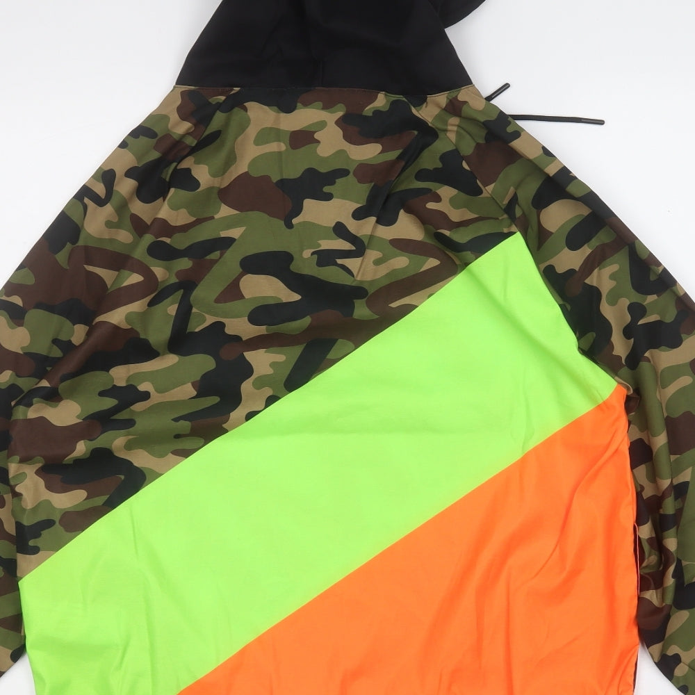 WE AR  Mens Multicoloured Camouflage  Windbreaker Coat Size M   - Zumba