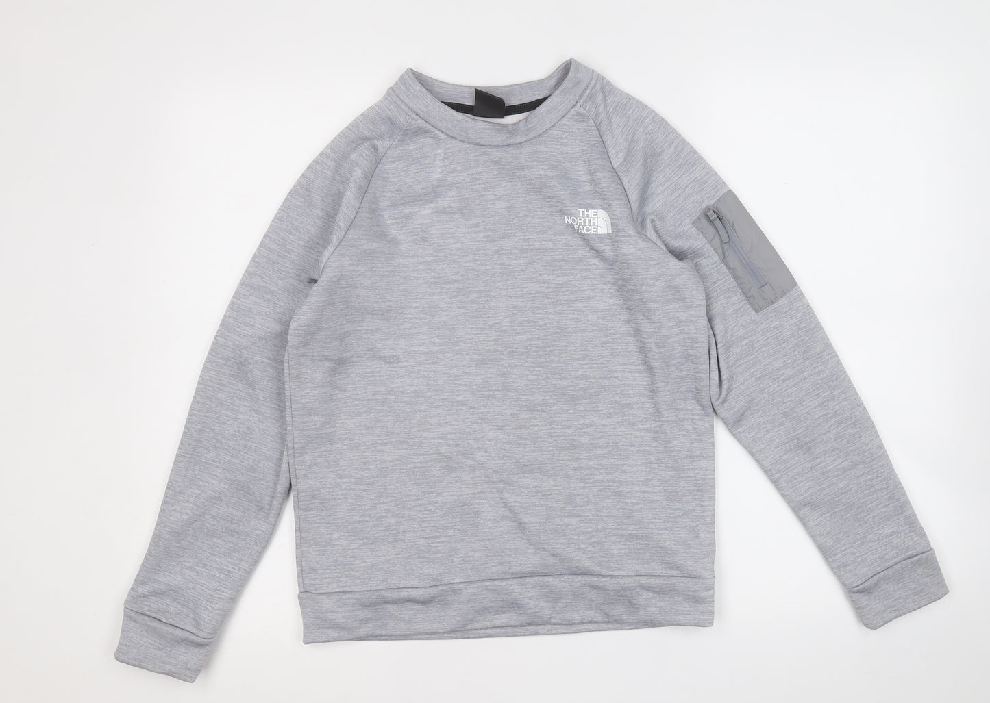 The North Face Boys Grey  Polyester Pullover Sweatshirt Size L