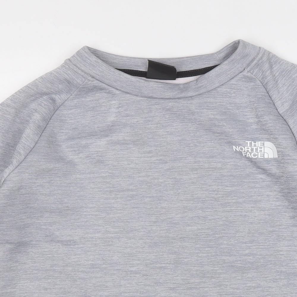 The North Face Boys Grey  Polyester Pullover Sweatshirt Size L