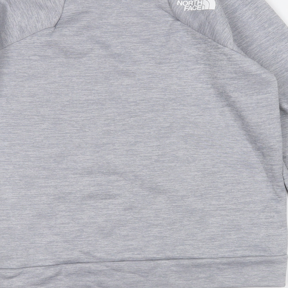 The North Face Boys Grey  Polyester Pullover Sweatshirt Size L