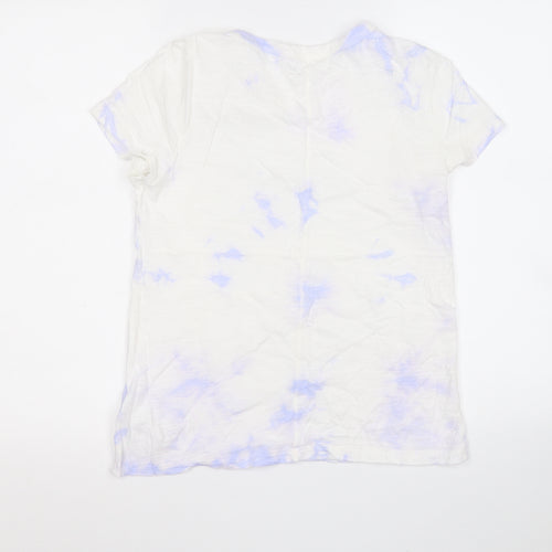 Gap Womens Multicoloured Geometric Cotton Basic T-Shirt Size S Round Neck