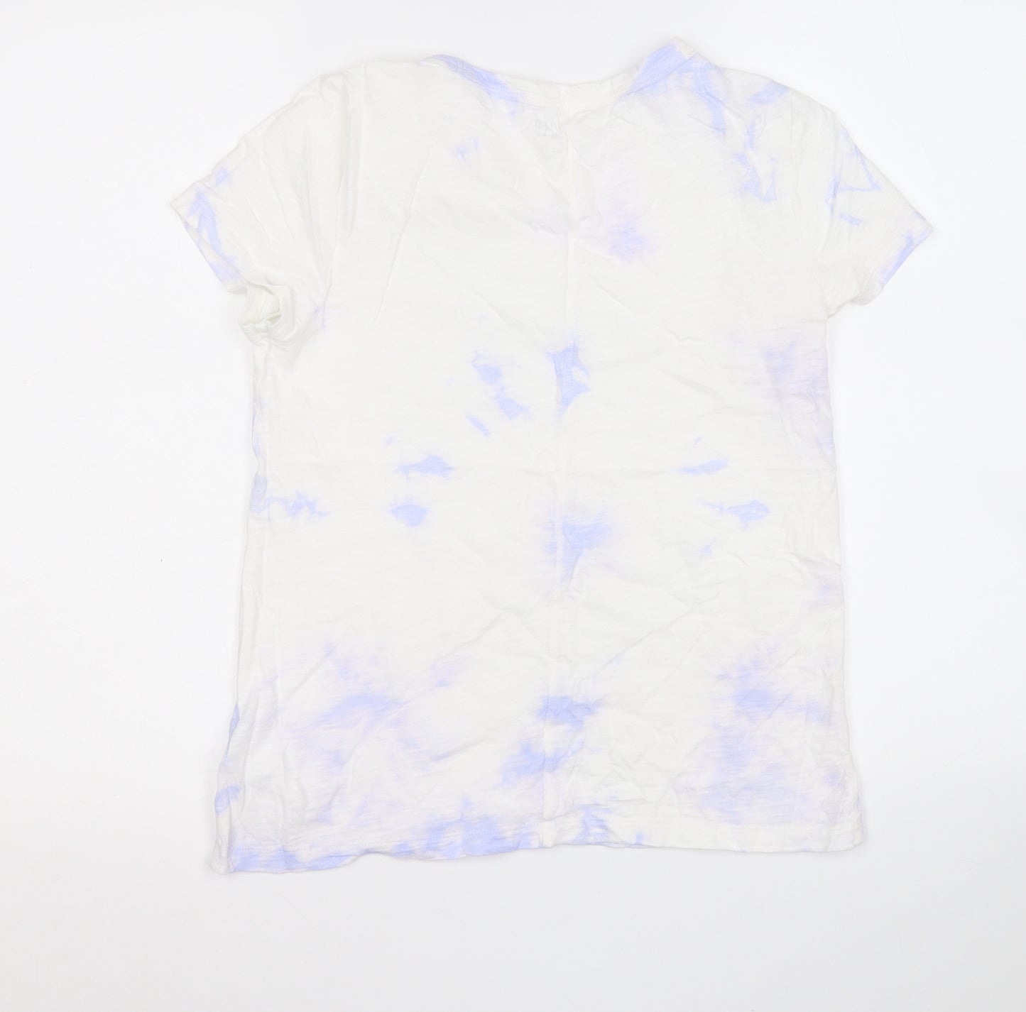 Gap Womens Multicoloured Geometric Cotton Basic T-Shirt Size S Round Neck