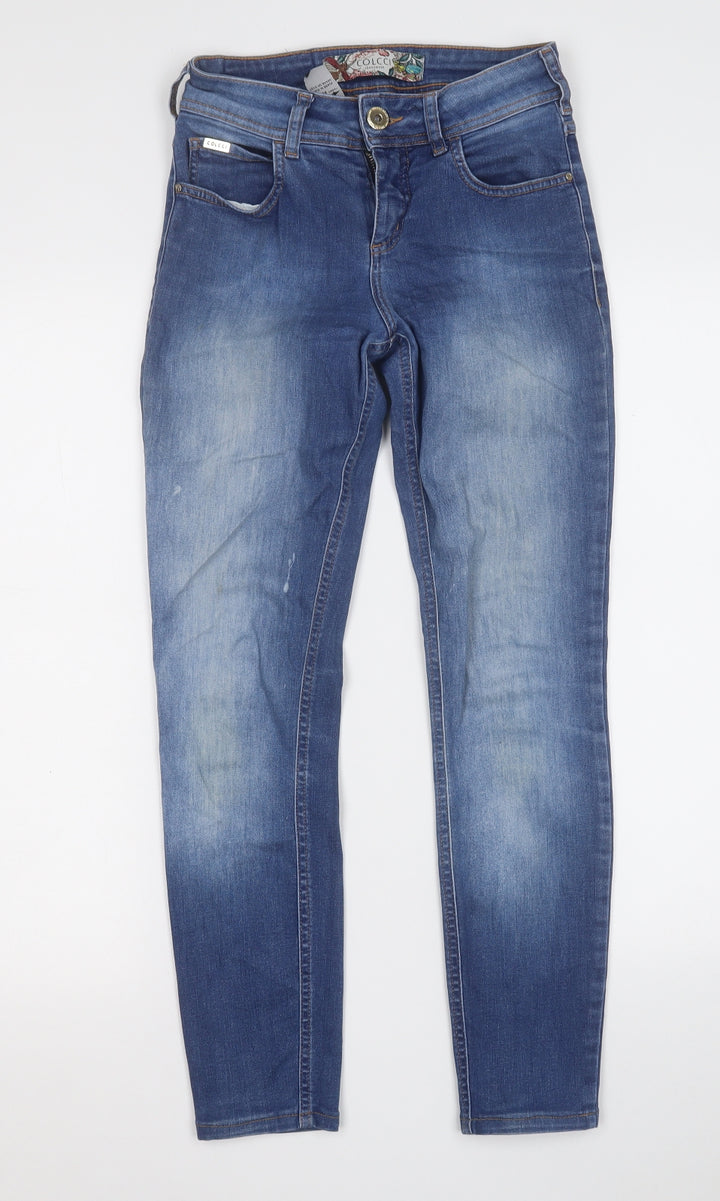 Colcci Womens Blue  Cotton Skinny Jeans Size 8 L26 in Regular