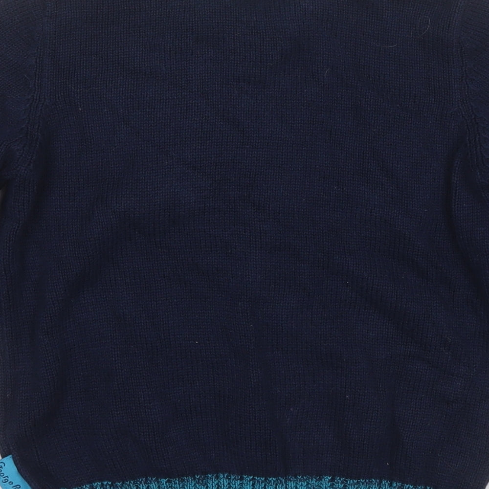 Nutmeg Boys Blue Round Neck  Cotton Pullover Jumper Size 4-5 Years   - Peppa Pig