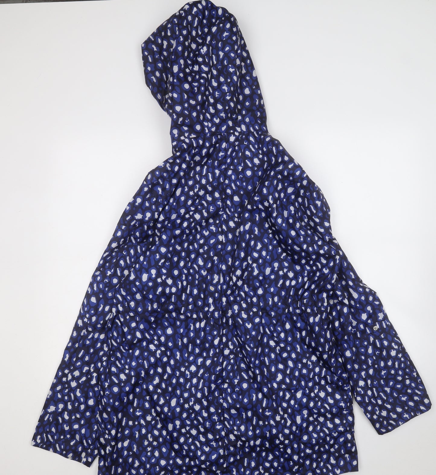 Dunnes Stores Womens Blue Geometric  Rain Coat Coat Size M
