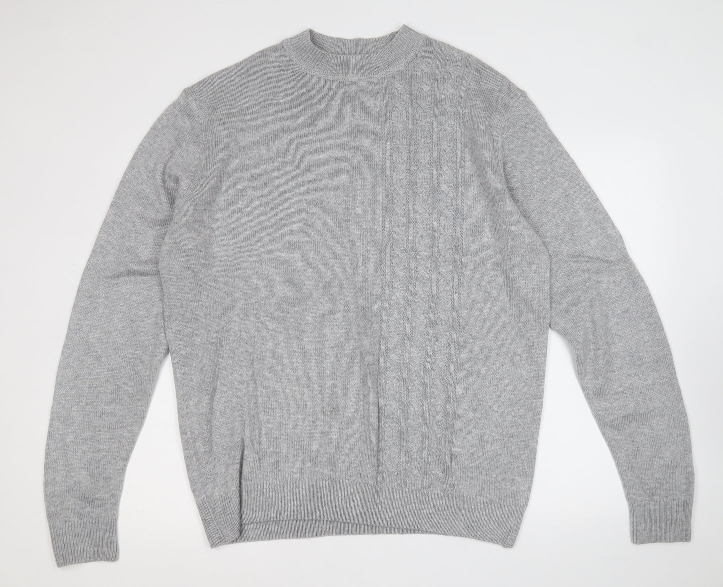 NEXT Mens Grey Round Neck  Acrylic Pullover Jumper Size XL