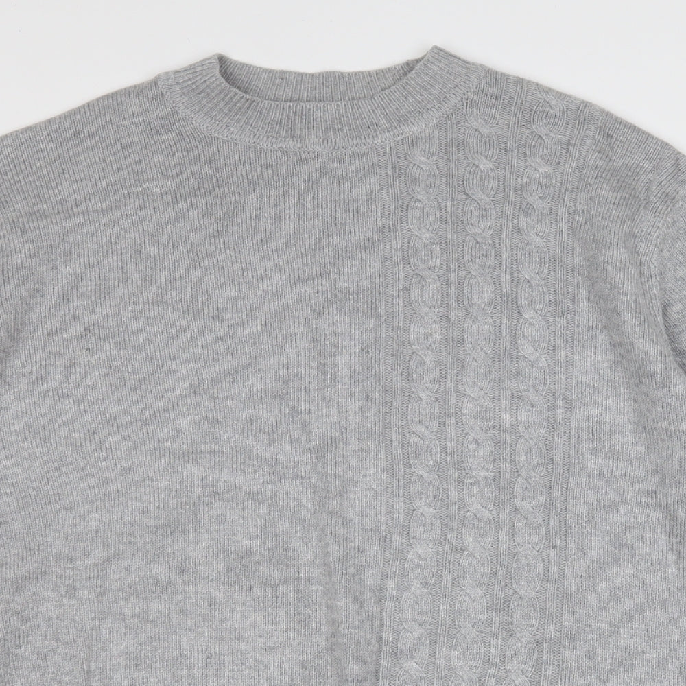NEXT Mens Grey Round Neck  Acrylic Pullover Jumper Size XL