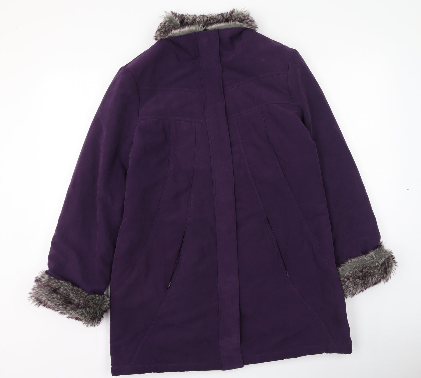 BHS Womens Purple   Parka Coat Size 14