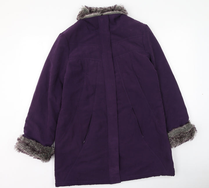 BHS Womens Purple   Parka Coat Size 14