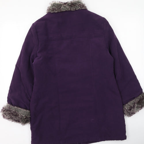 BHS Womens Purple   Parka Coat Size 14