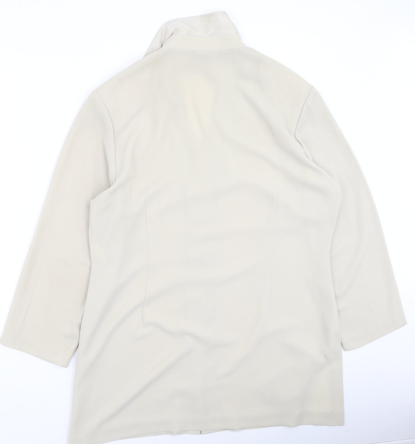 Debenhams Womens Beige  Polyester Basic Blouse Size 18 Collared