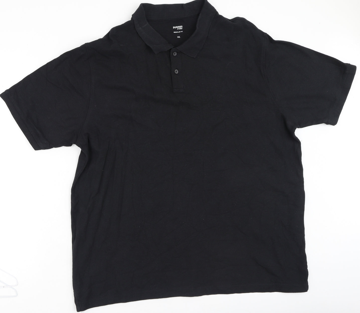 Dunnes Stores Mens Black  Cotton  Polo Size 2XL Collared