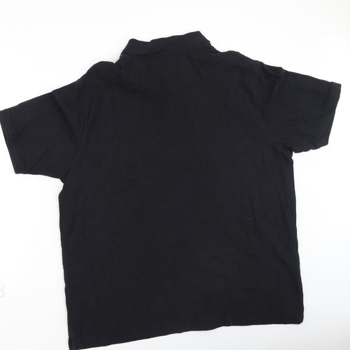 Dunnes Stores Mens Black  Cotton  Polo Size 2XL Collared