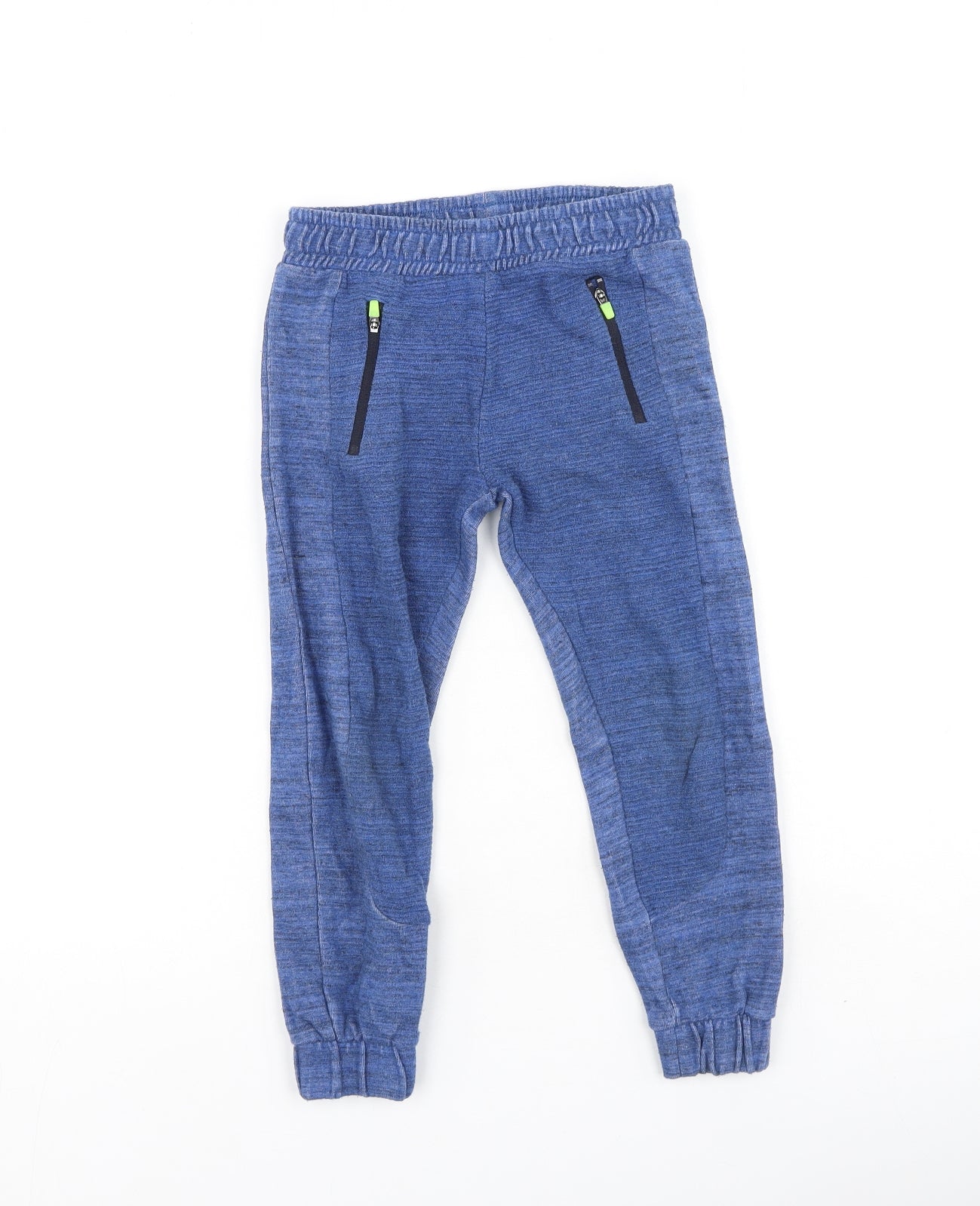 Marks and Spencer Boys Blue  Cotton Jogger Trousers Size 4-5 Years  Regular