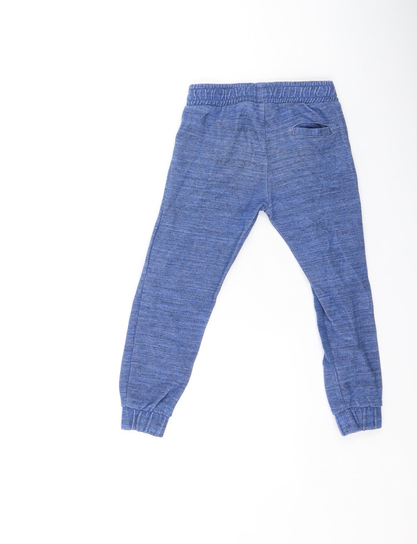 Marks and Spencer Boys Blue  Cotton Jogger Trousers Size 4-5 Years  Regular