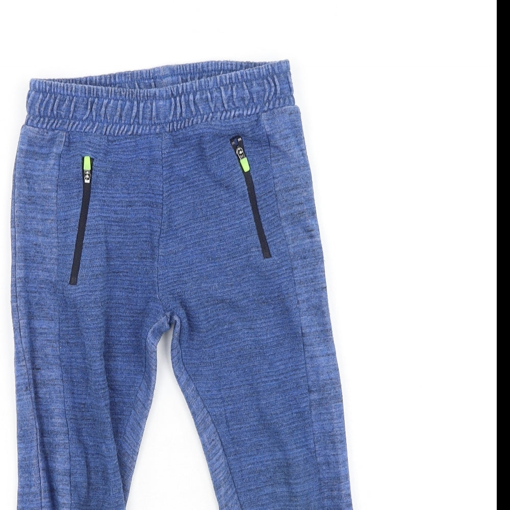 Marks and Spencer Boys Blue  Cotton Jogger Trousers Size 4-5 Years  Regular